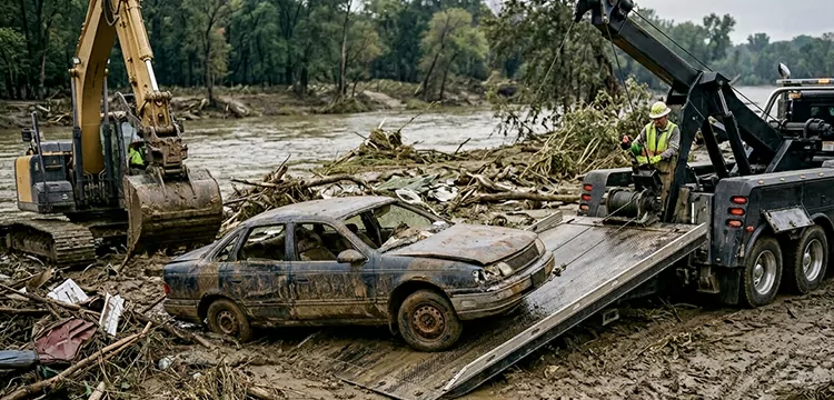 Same Day Flood Damaged Car Pick Up in Minneapolis