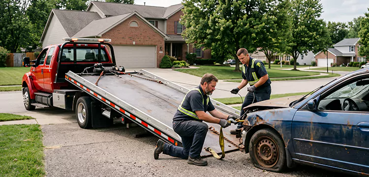 Wrecked Car Towing in Minneapolis