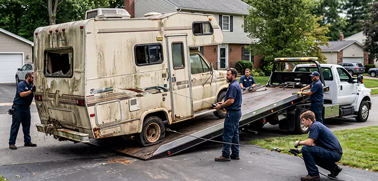 Water Damaged Junk RV Removal in Minneapolis
