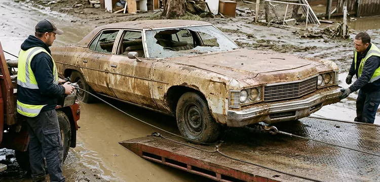 Flood-Damaged Old Car Removal in Minneapolis