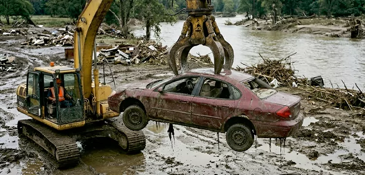Flood Damaged Junk Car Pick Up for Cash in Minneapolis
